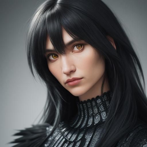 Cursed Goth Man Transforms into Owl: Professional Portrait