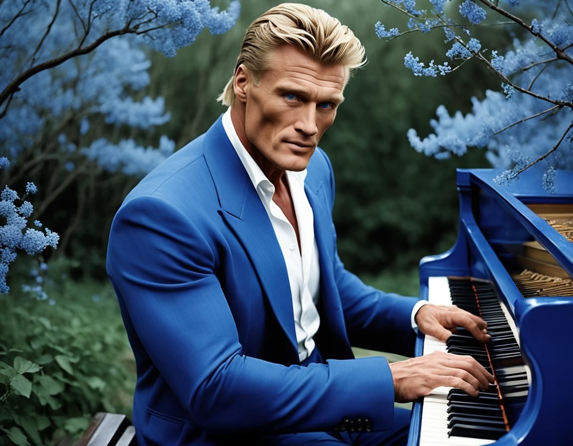Dolph Lundgren Plays Blue Willow Piano