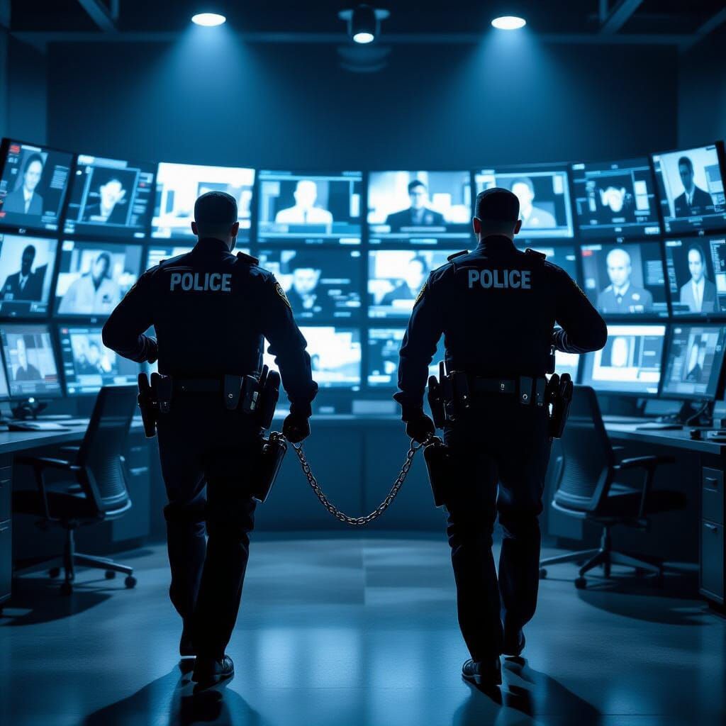 Police Arrest Guards in Surveillance Room