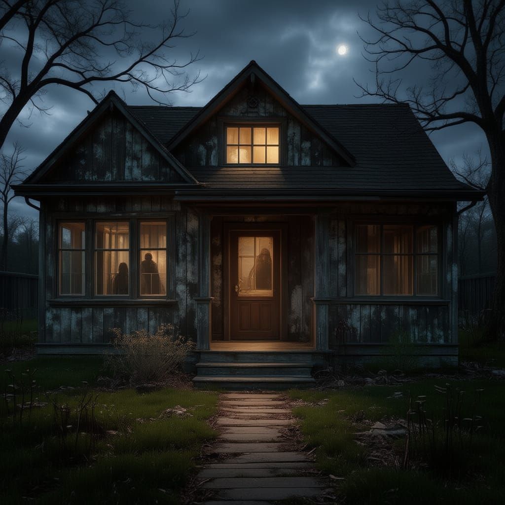 Aware Horror House with Fresh Footprint