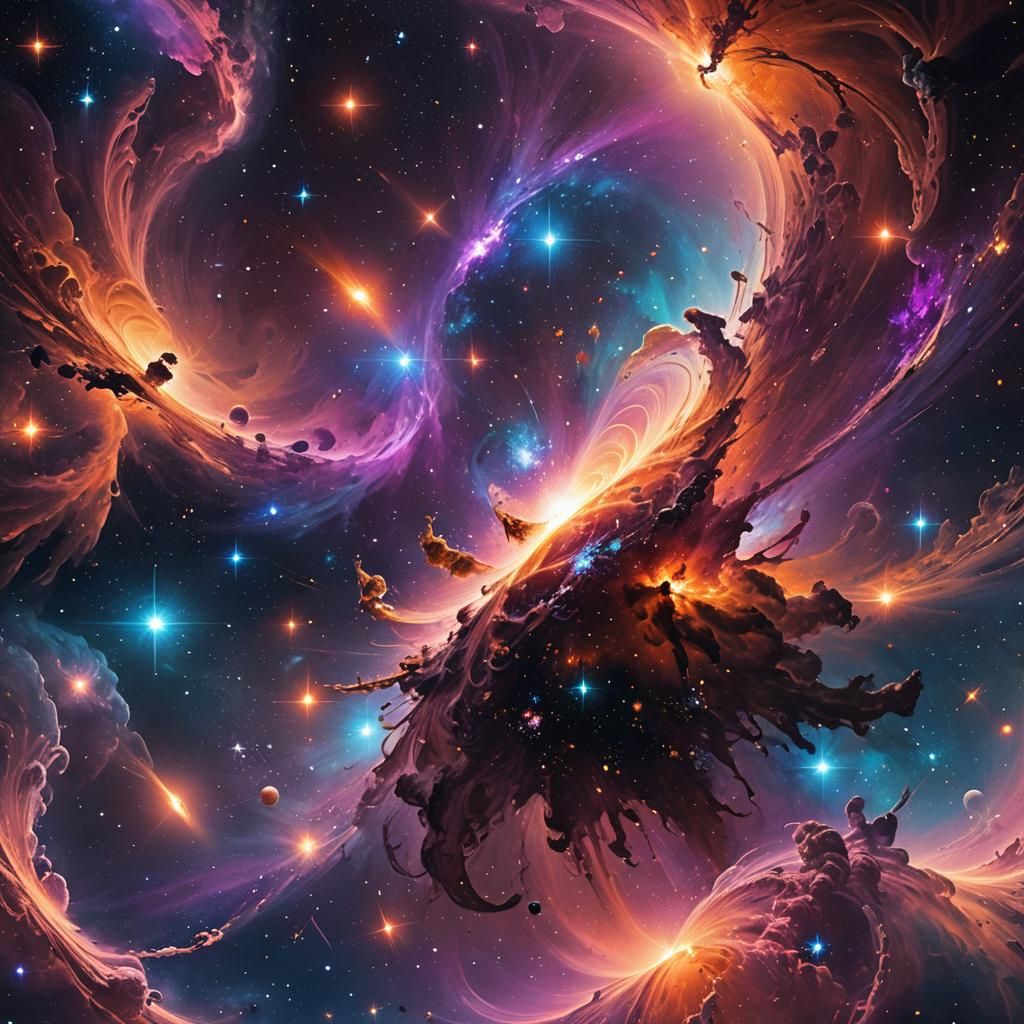 Vibrant Cosmic Vortex in Deep Space