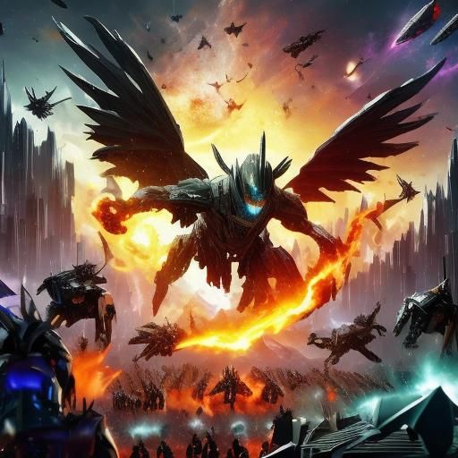 Epic Sci-Fi Galaxy Battle with Spaceships