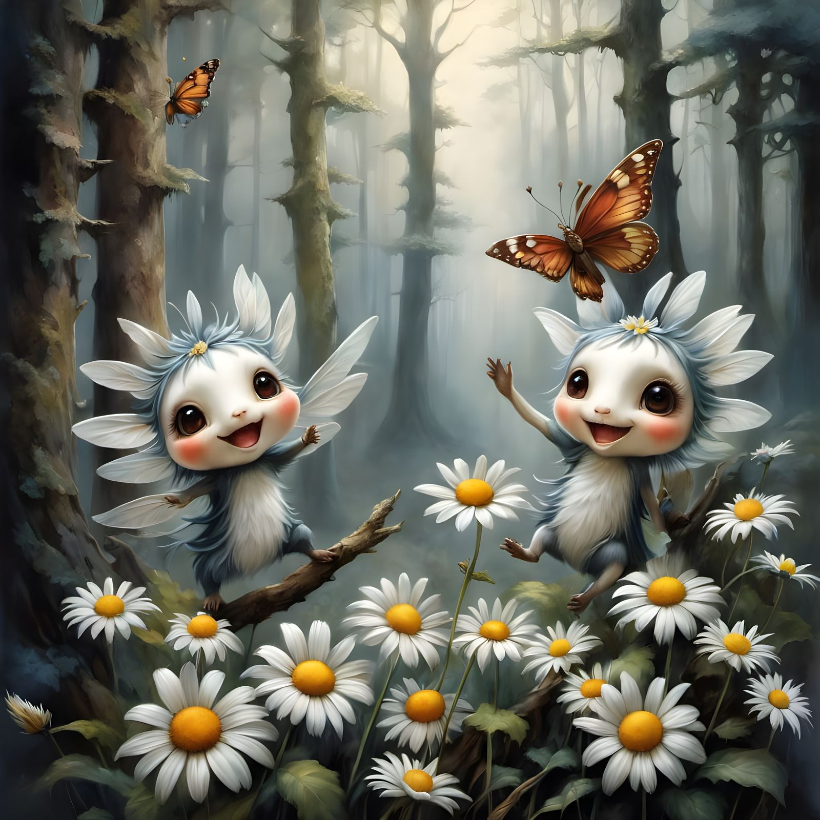 Dancing Daisy Critters - Kawaii