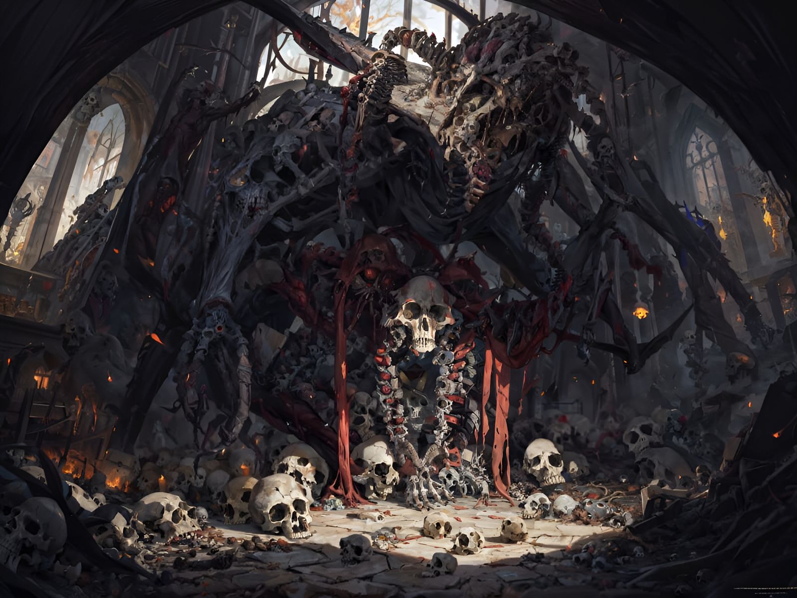 Altar of Death and Purity: Hyperdetailed Concept Art