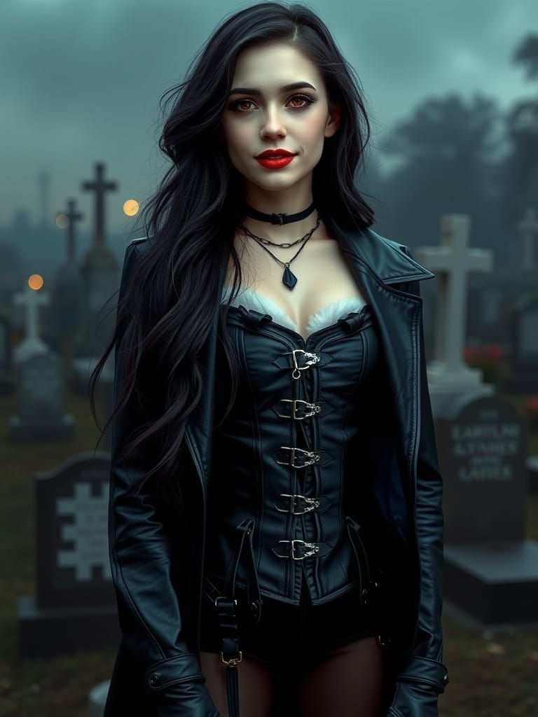 Dark Romantic Portrait of a Gothic Beauty