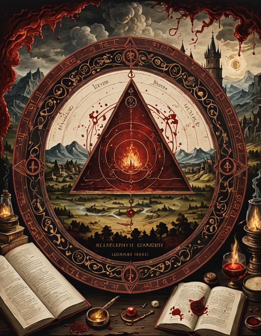 Alchemical Study with Blood Circle