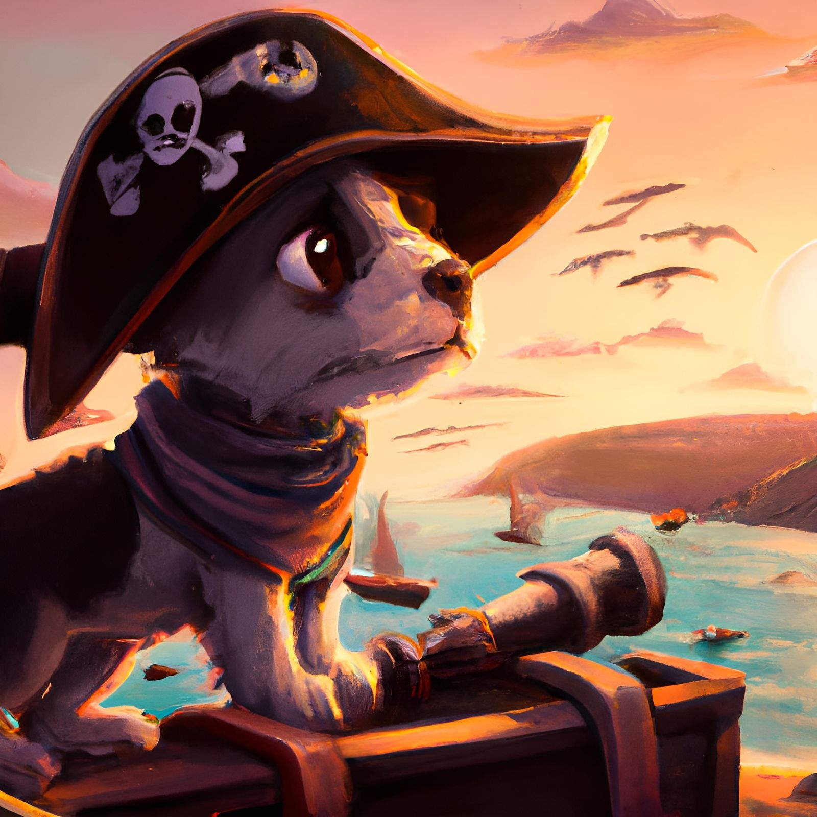 Puppy dog who dreams of being a pirate