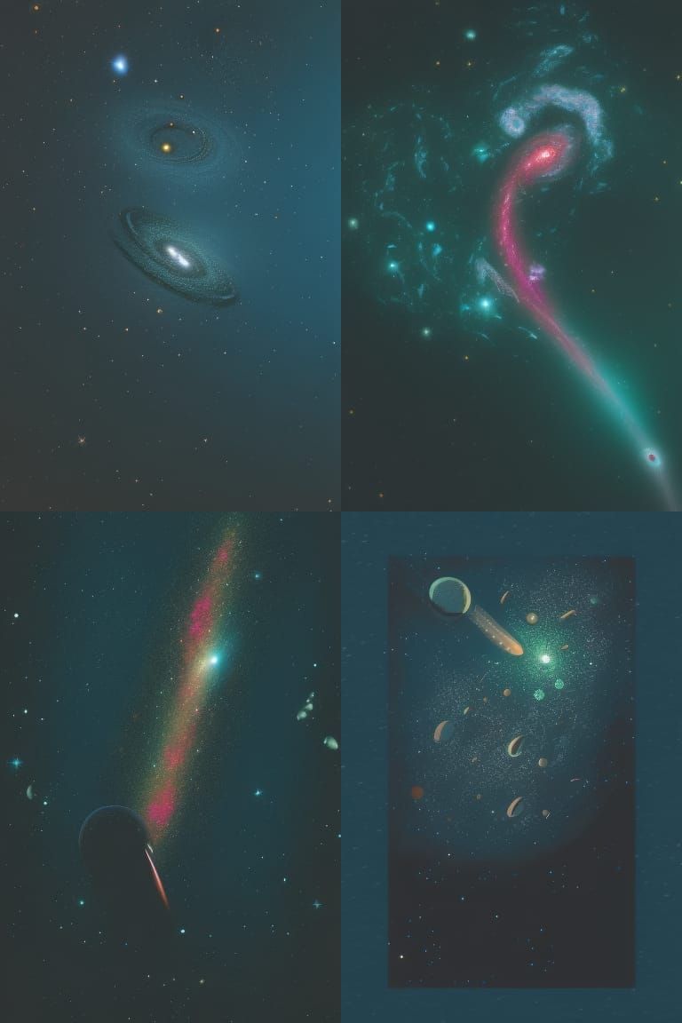 Spectacular Space Galaxies in Cosmic Display