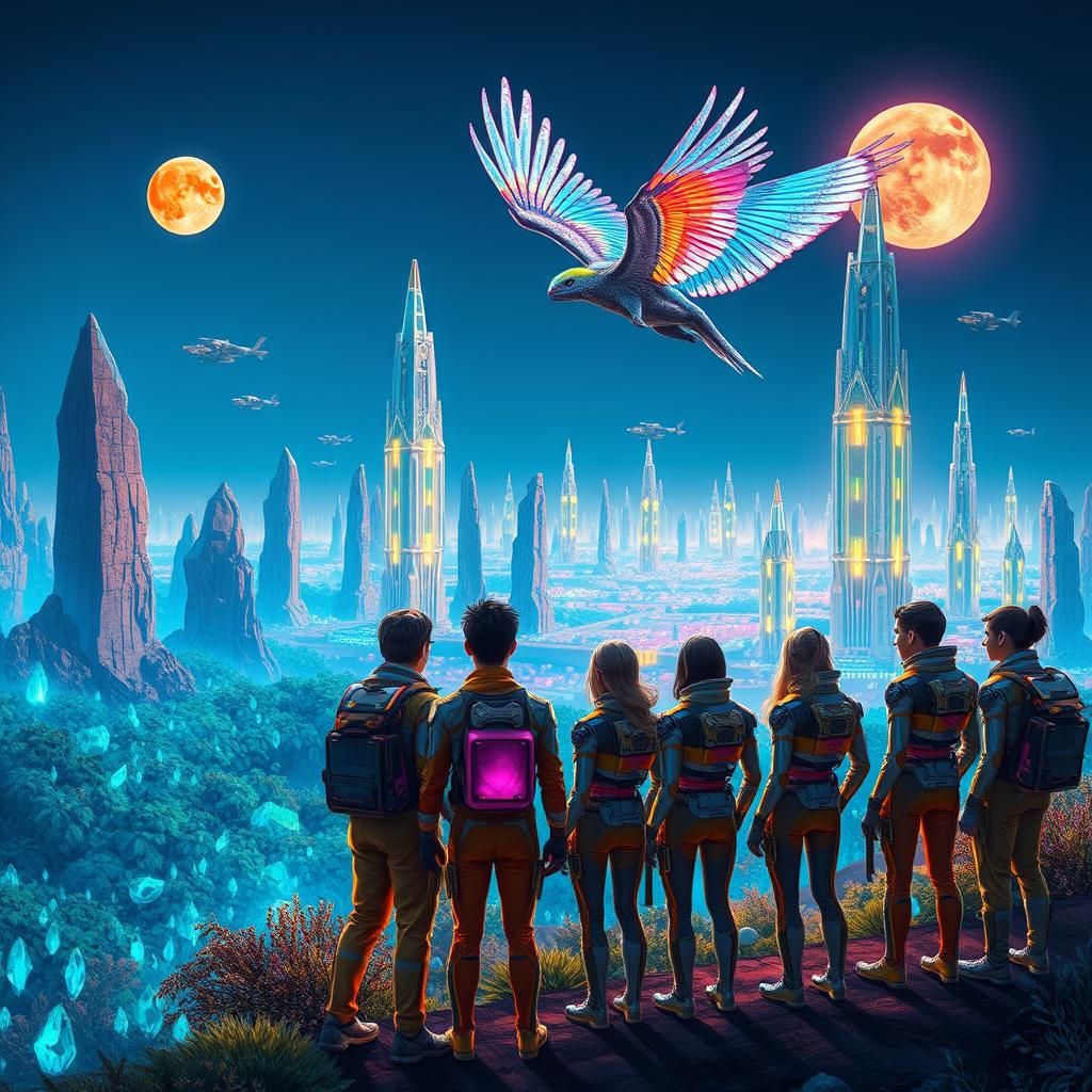 Intergalactic Explorers Discover Alien Creature in Sci-Fi Ci...