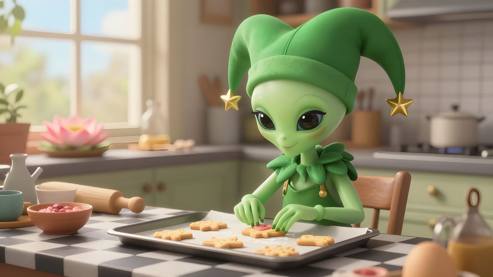 A Fairy Baking Cookies