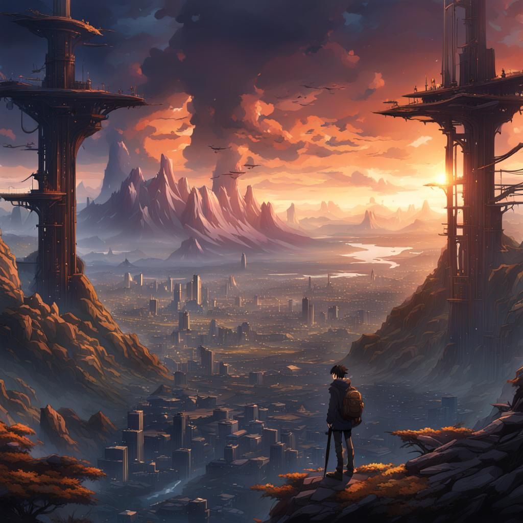 Anime Solo Leveling Detailed Matte Painting