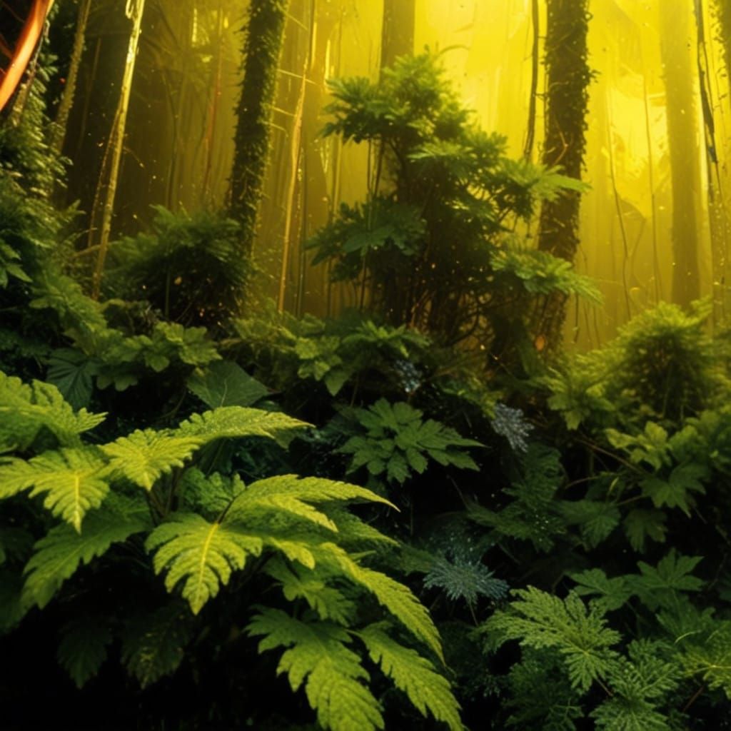 Surreal Geometric Op Art Composition in Bold, Vibrant Colors