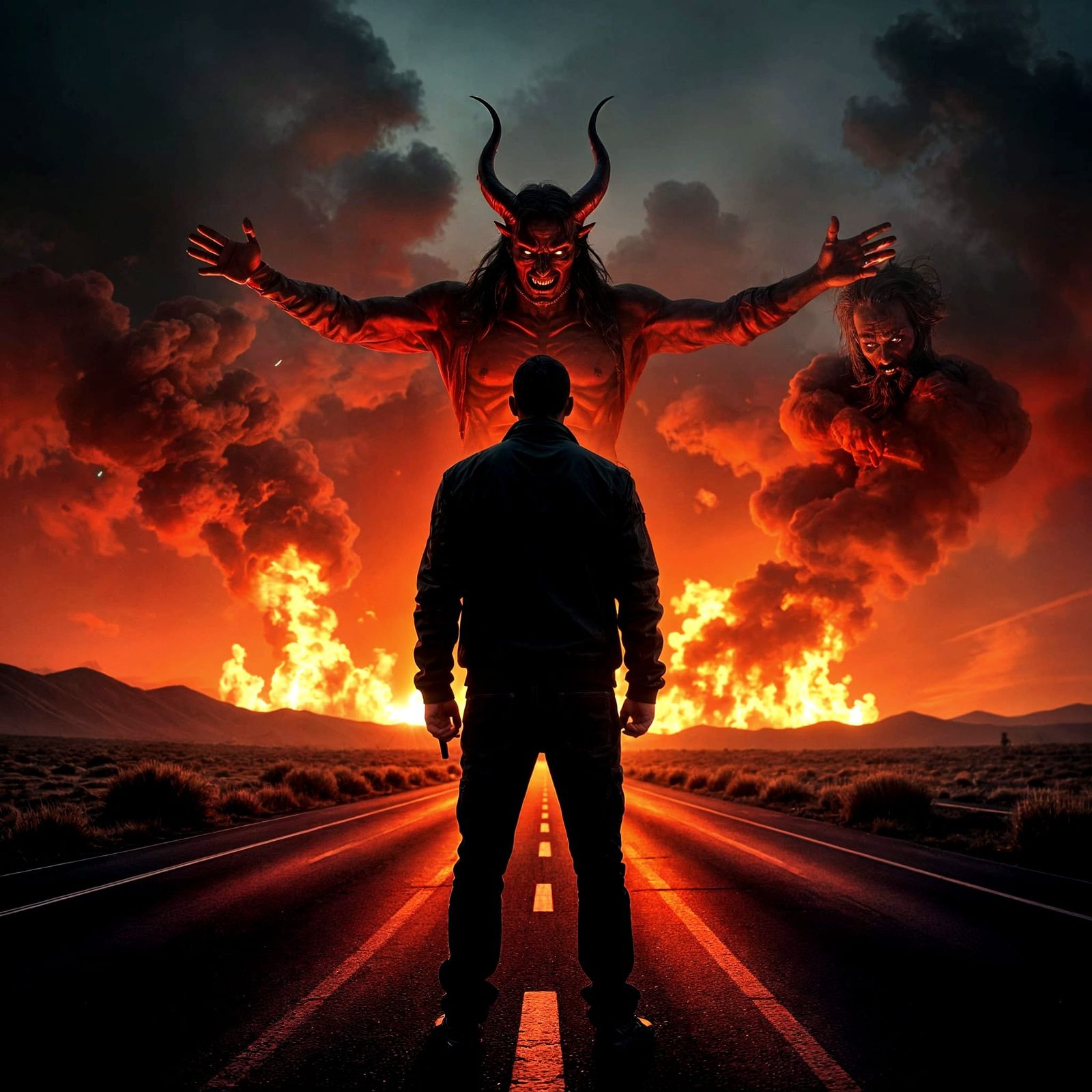 Highway to Hell: Satan Awaits in Hyperrealistic Vision