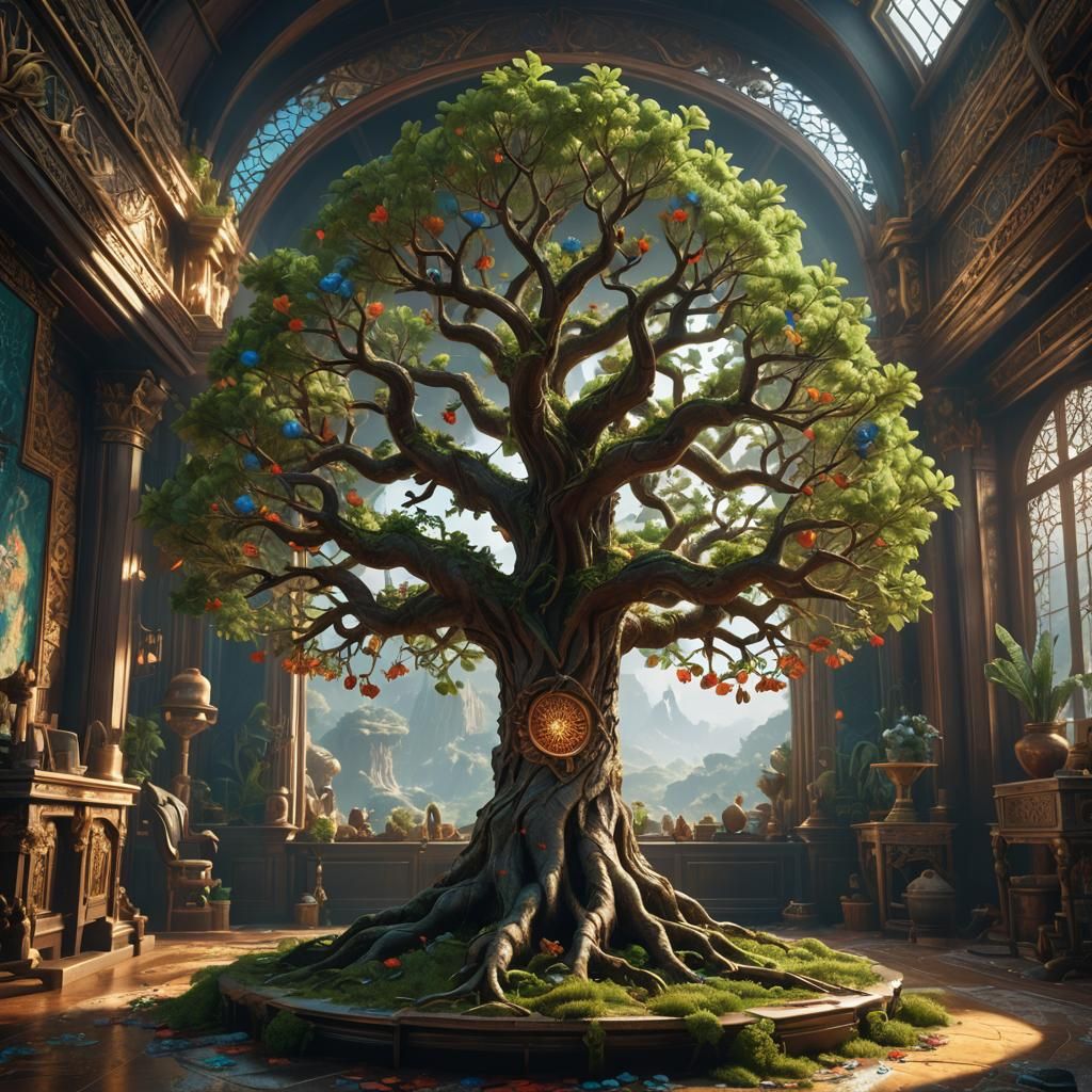 Fantastical Tree of Life Digital Painting