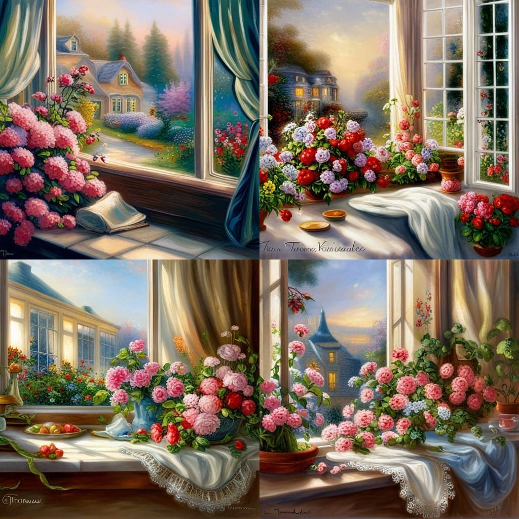 Lace Curtains and Flowers in Ethereal Style