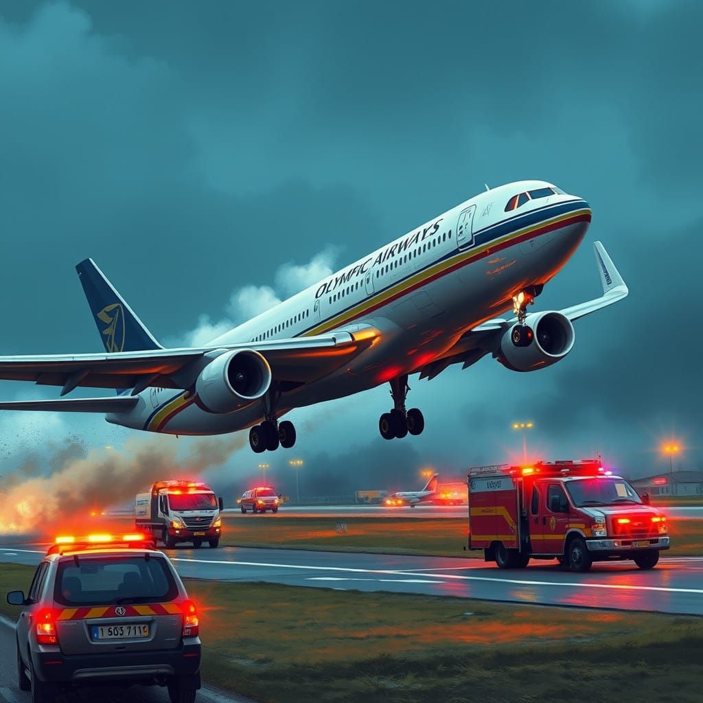 Airliner in Desperate Emergency Landing Amidst Chaos