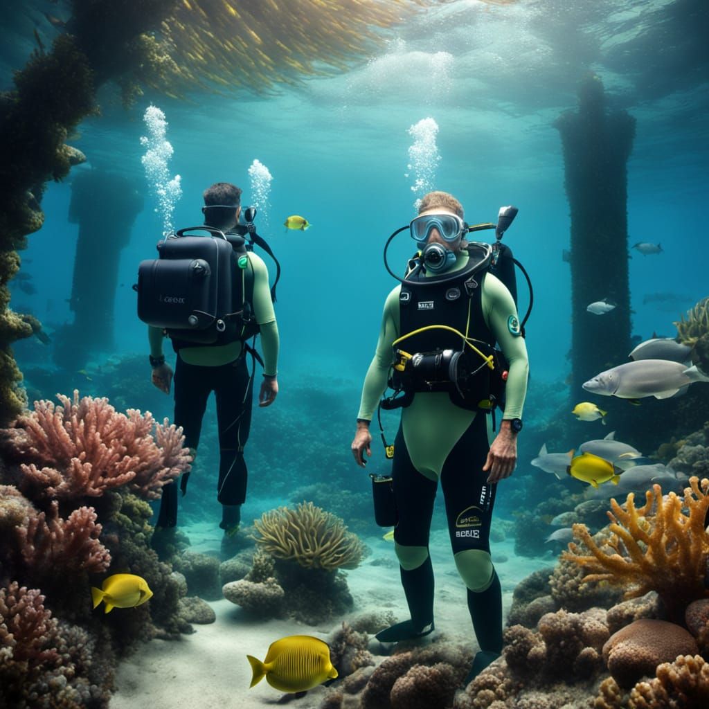 Human Life Underwater: An AI Interpretation