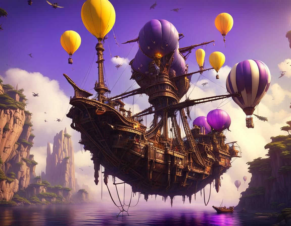 Floating Islands and Flying Pirate Ships in Dark Fantasy