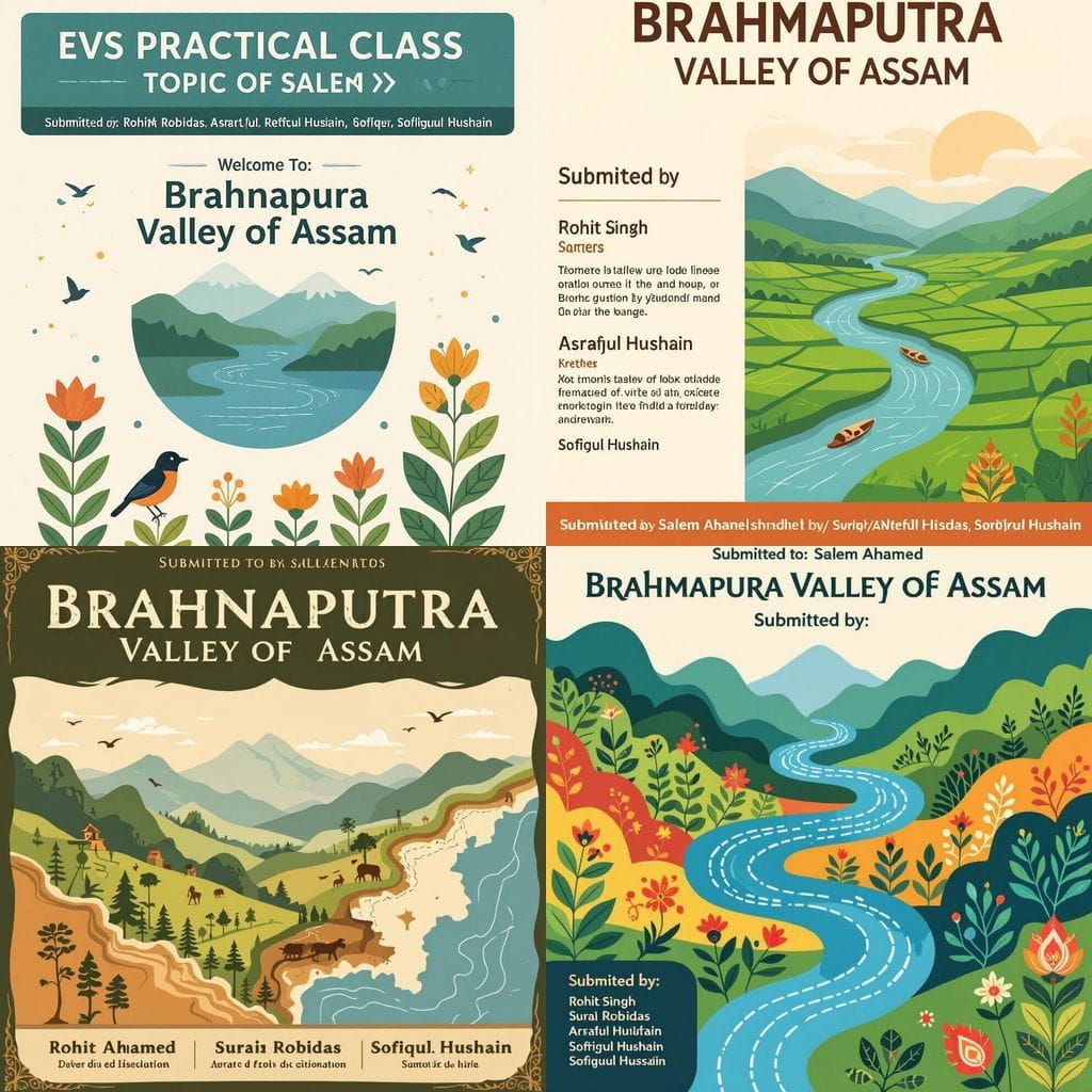 Brahmaputra Valley Assam EVS Practical Front Page