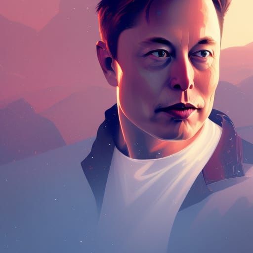 Elon Musk on Mars: Hyperdetailed Portrait