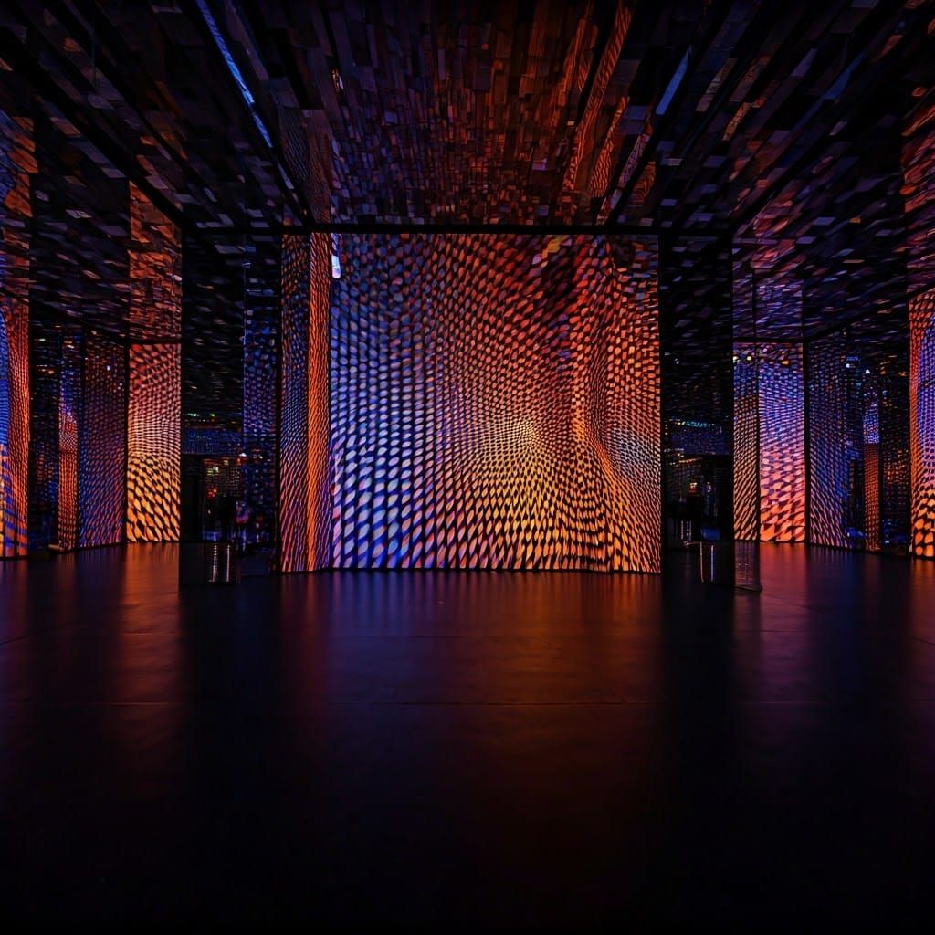 Geometric Reflections in a Futuristic Museum