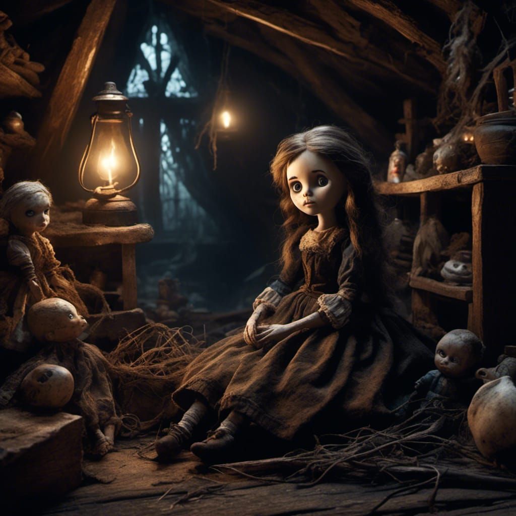 Cursed Letta the Doll in Abandoned Attic