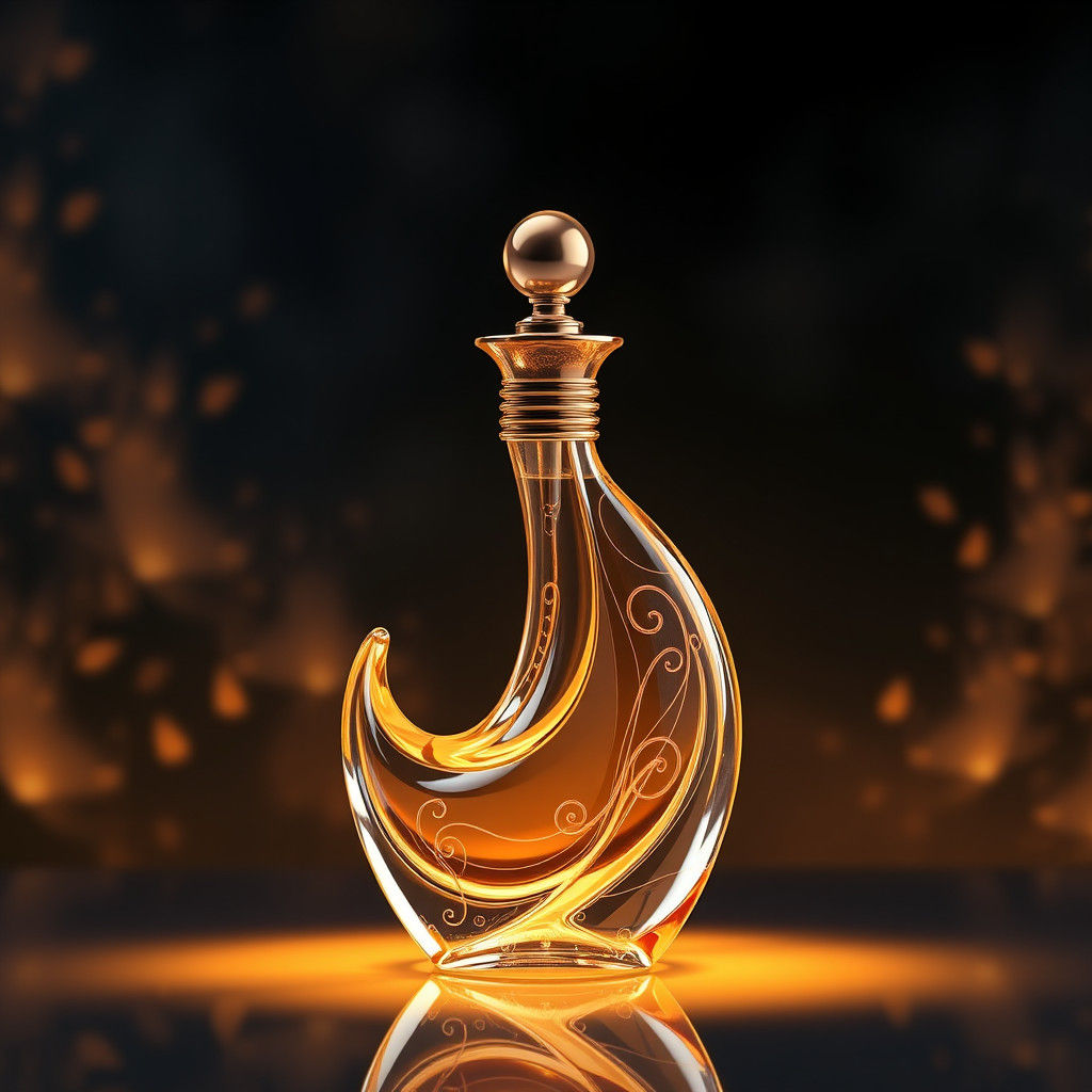 Flute-Shaped Perfume Bottle in Art Deco Style