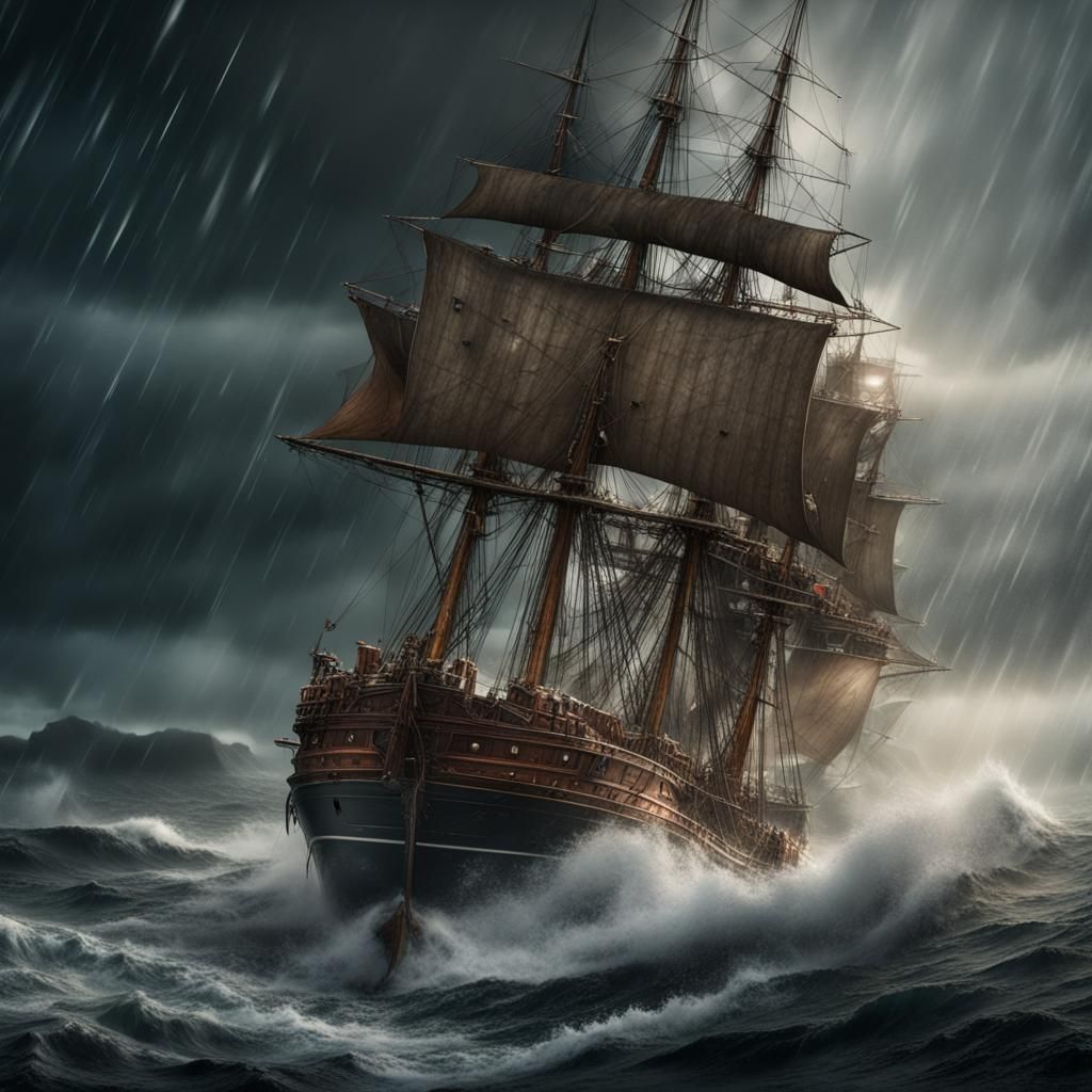Schooner in Epic Storm at Cape Horn