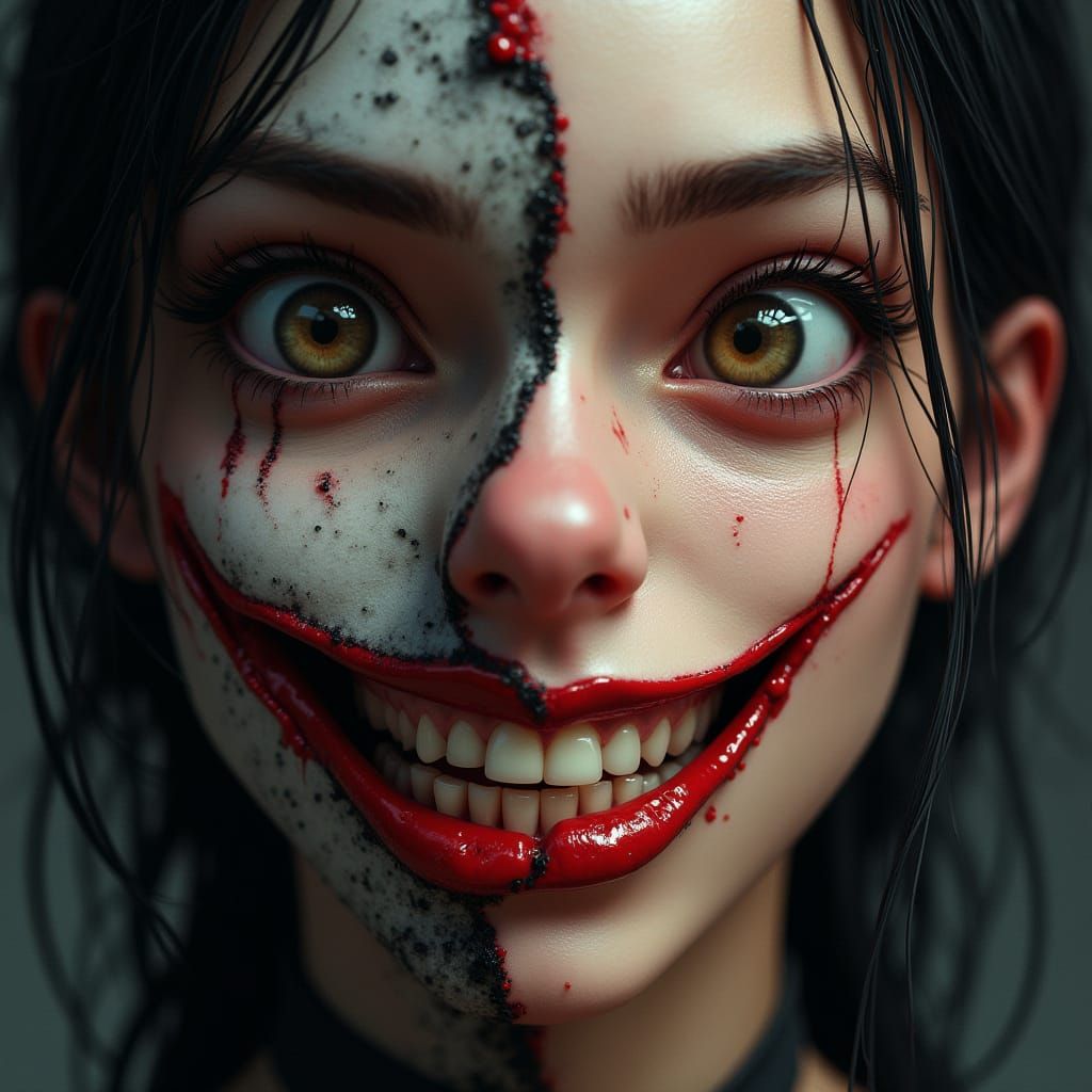 Split Personality Portrait in Digital Art Style