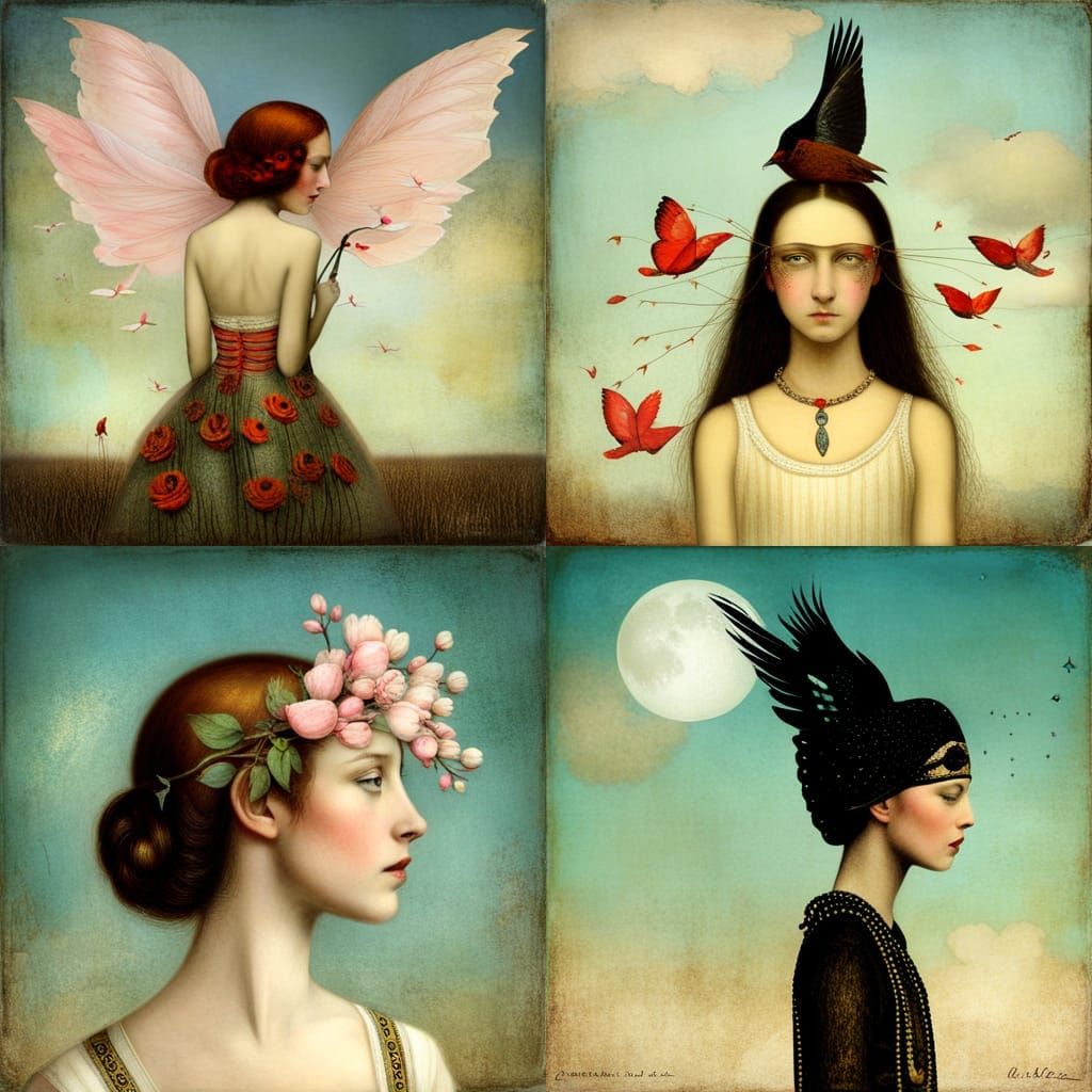 Dreamy Vintage Collage Art