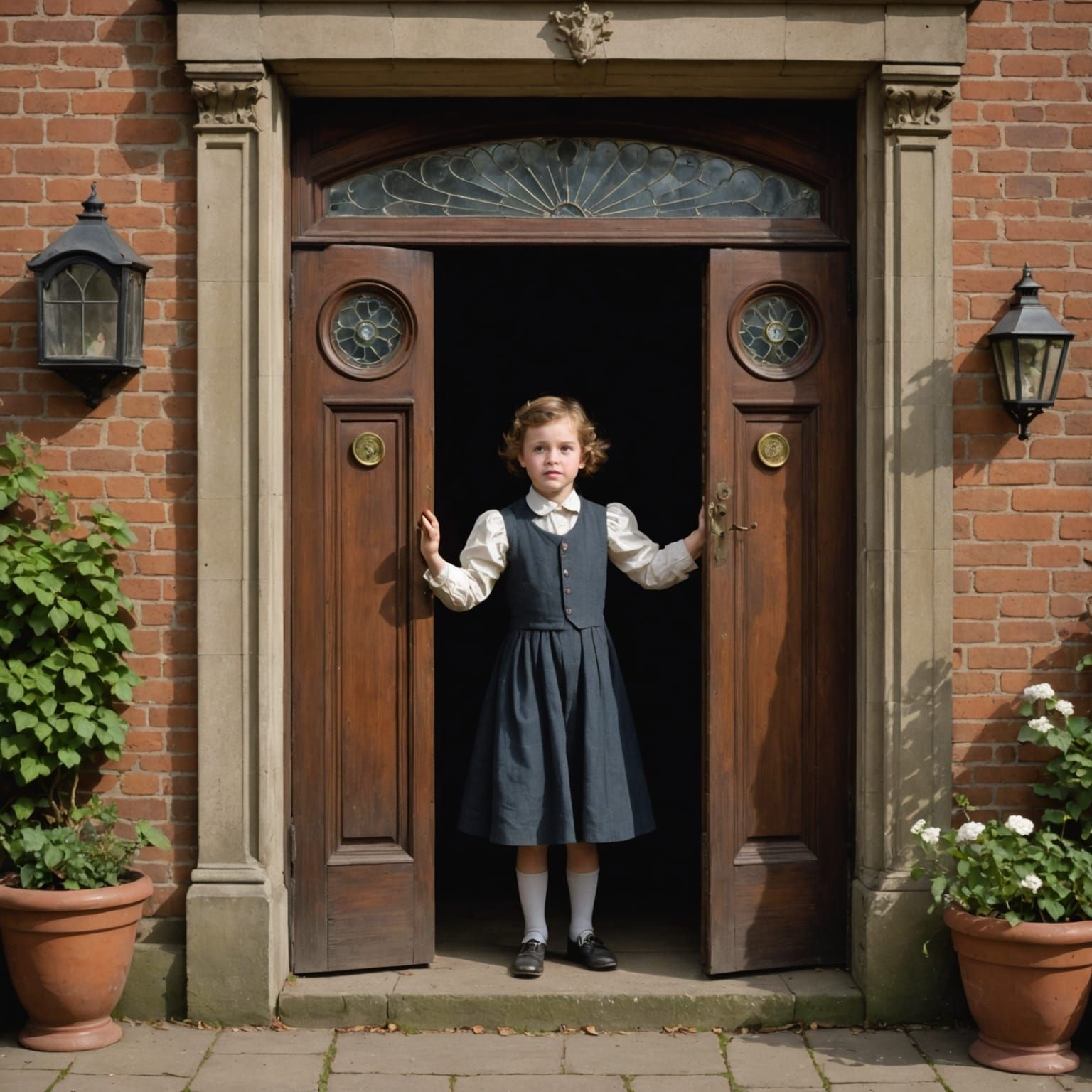 Edwardian Child's Portal to a Magical Garden
