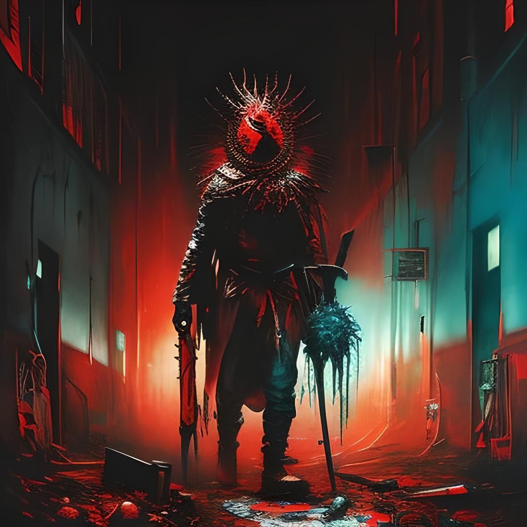 Horrifying Sewer Creature in Polychromatic Graffiti Art