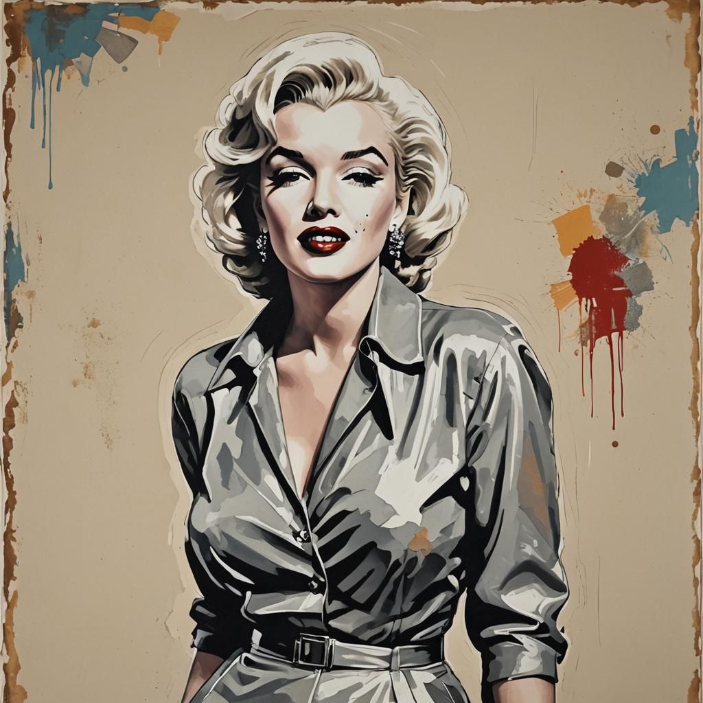 Marilyn Monroe in Glamorous Contemporary Poster Style