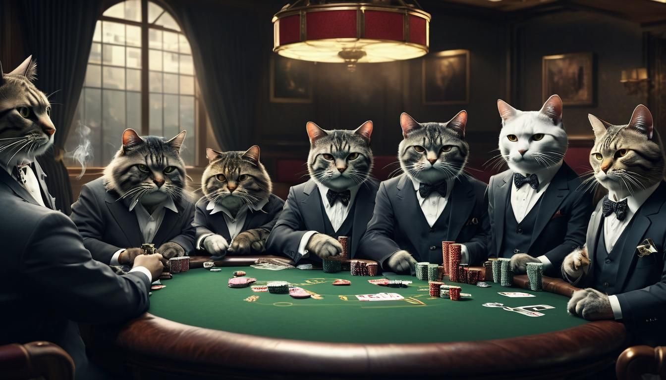 Cats Playing Poker in Lecture Halls and Gambling Dens