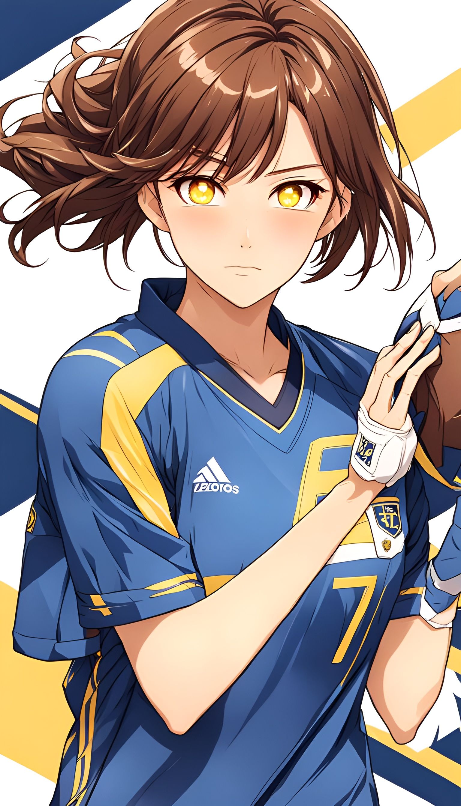 Anime Style Portrait of a Female Football Player