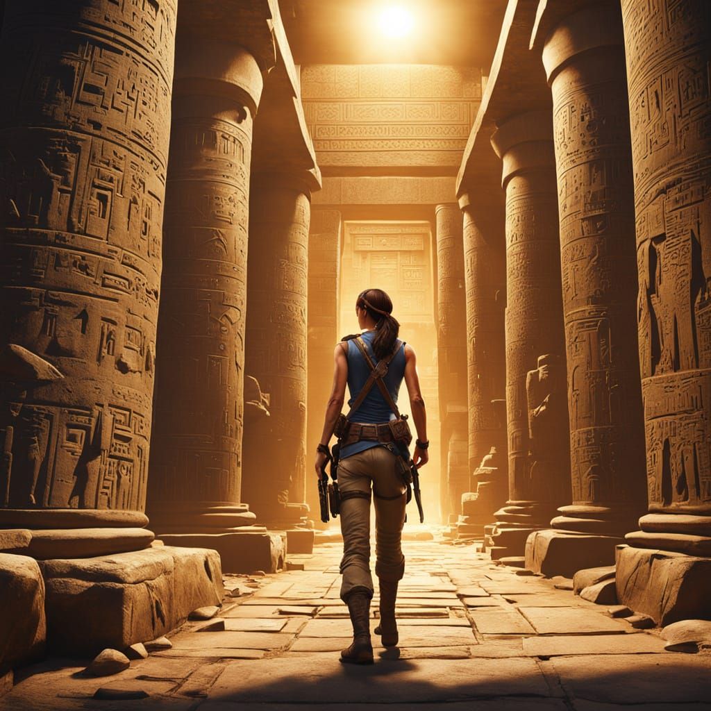 Lara Croft and Indiana Jones Explore Luxor Temple