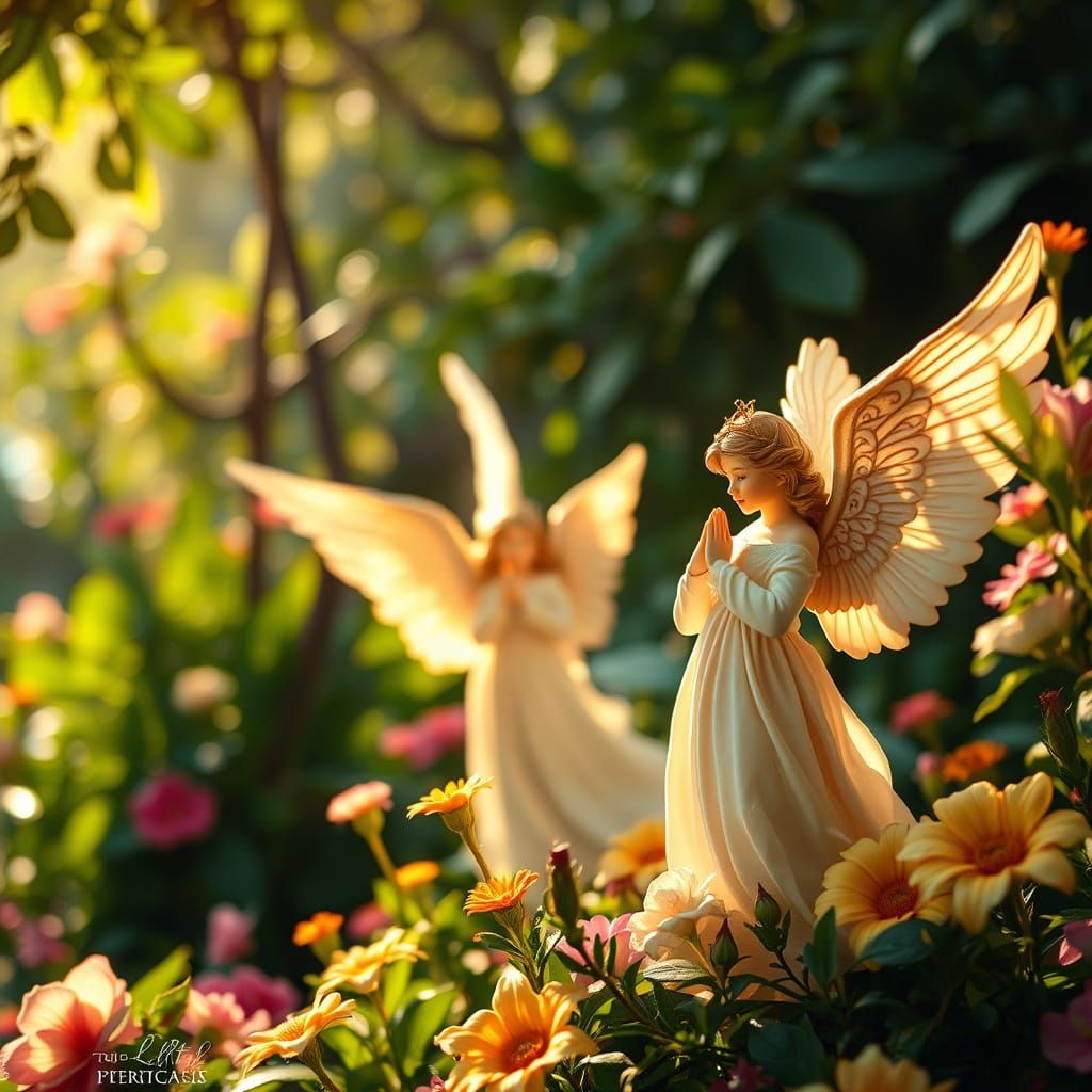 Heavenly Angels in a Serene Paradise