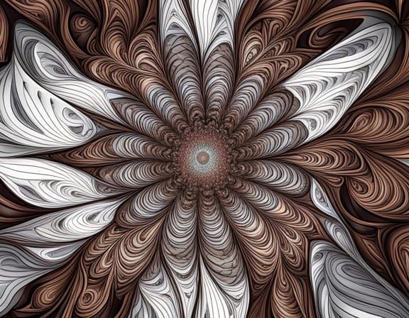Geometric Abstract with Kaleidoscope Fractal Reflection