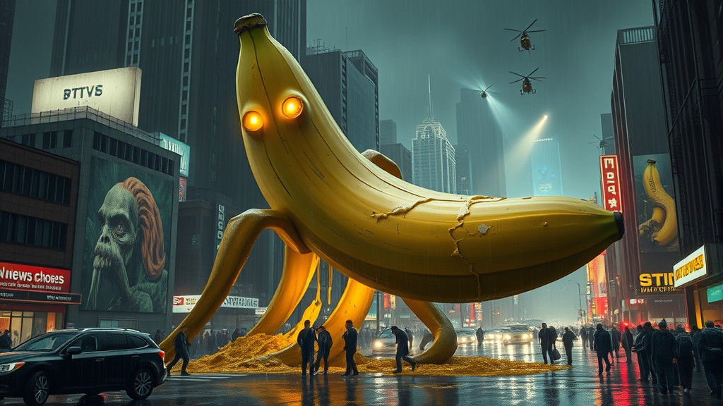 Big Bro Ba Nana crossing the street, catches attention