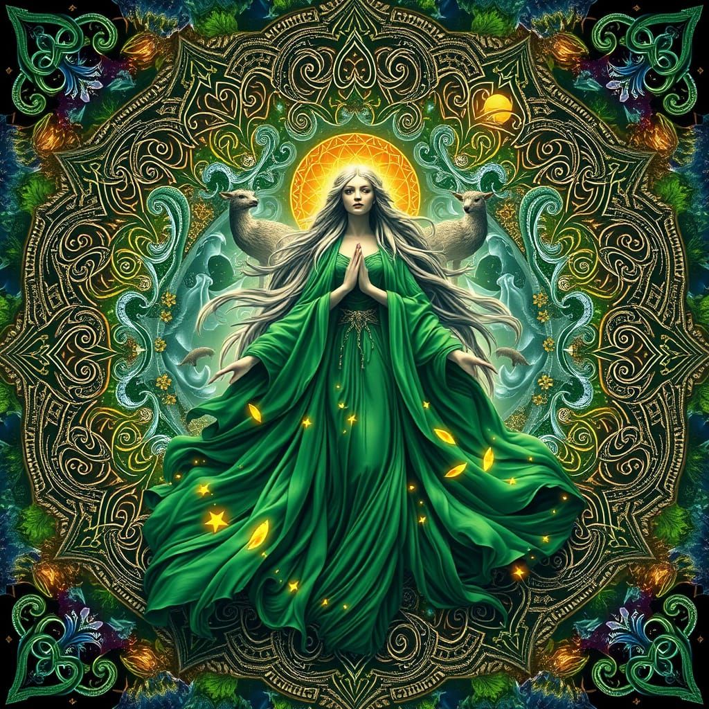 Gaia Emerges from Celtic Fractal Mandalas