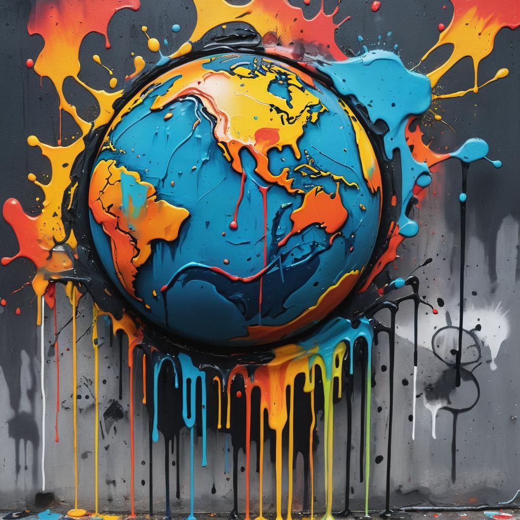 Earth on Fire: Graffiti Art in Polychromatic Style