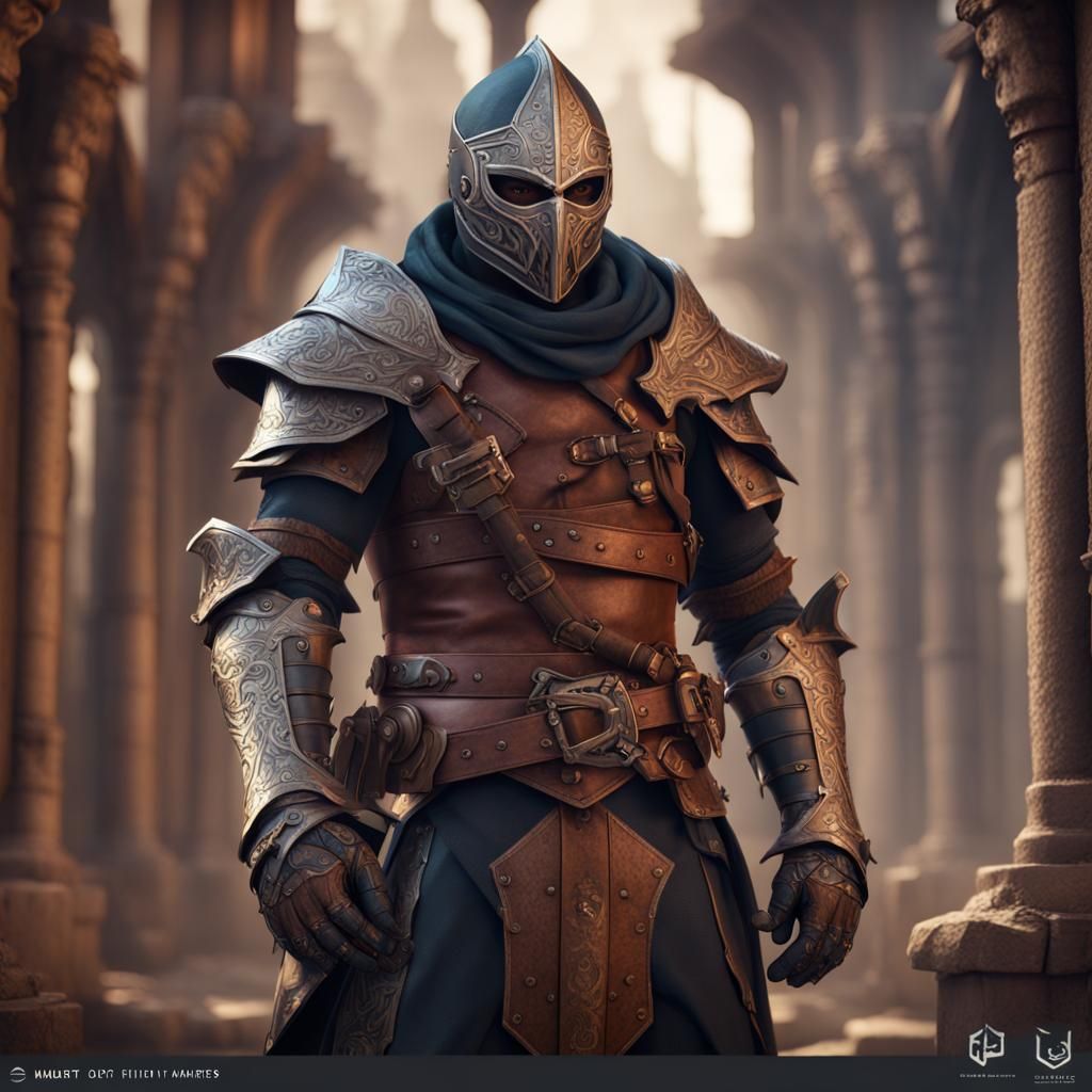 Bandit in Leather Armor: Fantasy Concept Art