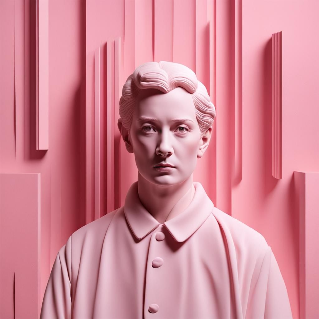 Pastel Portrait with Carved Surface Effect