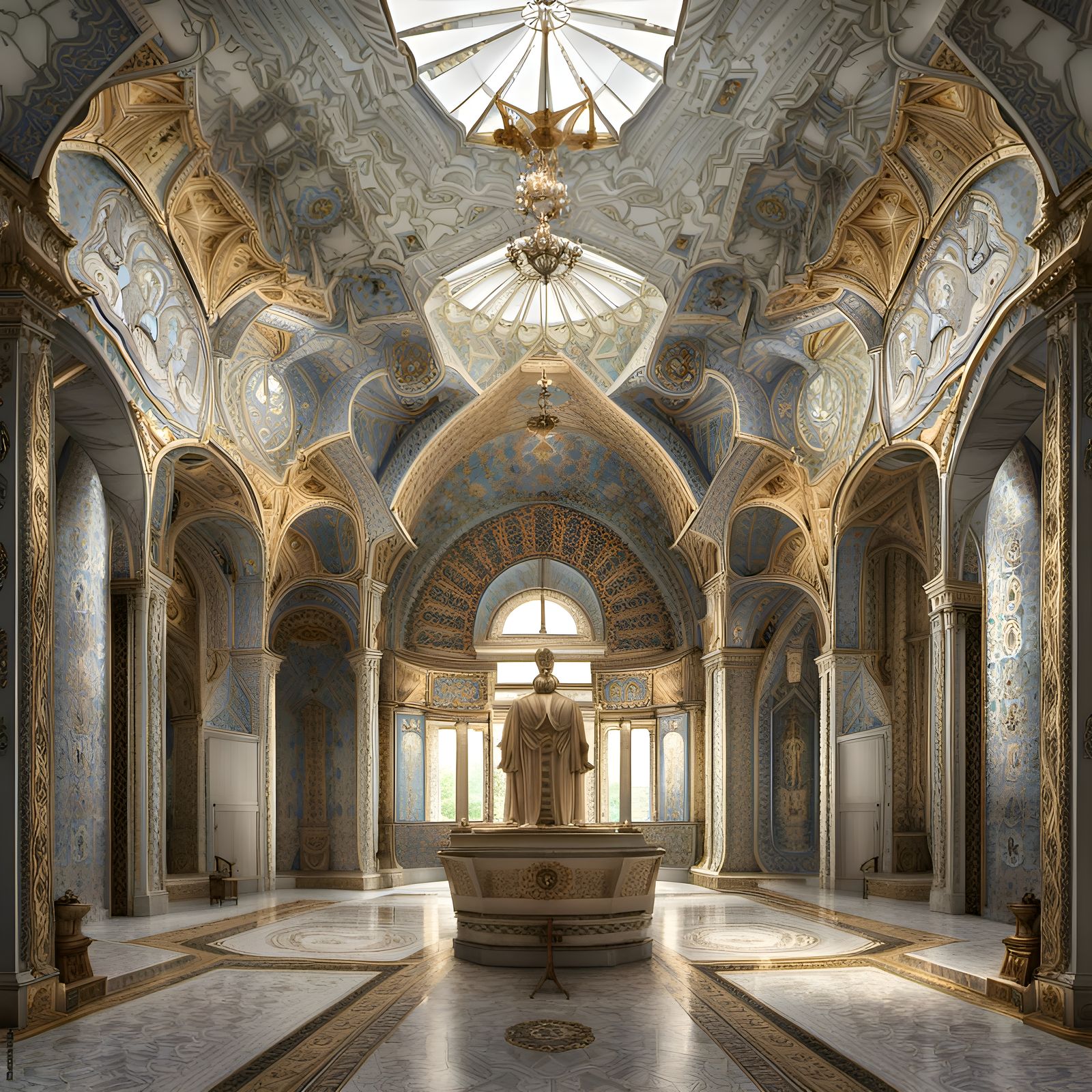 Museum of Abkhazia: Ultra-Detailed Digital Art