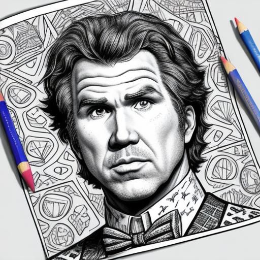 Will Ferrell Coloring Book Page