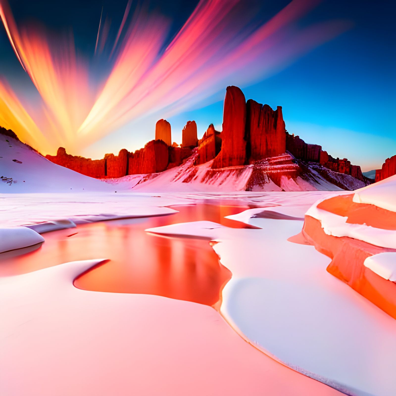 Rose Gold Abstract Synthesis