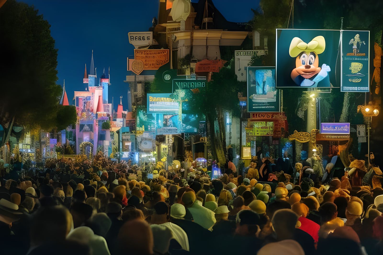 Abstract Folk Singers in Hyperdetailed Painting