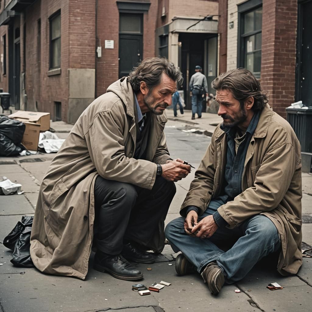 Sinister Doctor Helping Addict, Digital Art