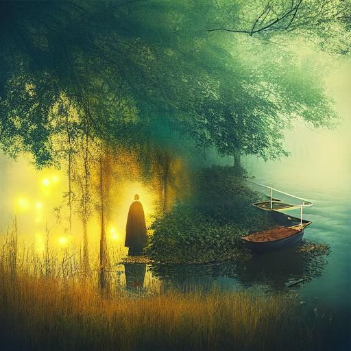 Bridge Ablaze with Golden Light Tendrils