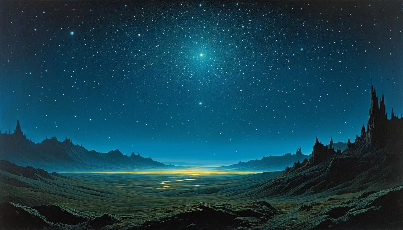 Endless Stars: Surreal Dark Sky Landscape